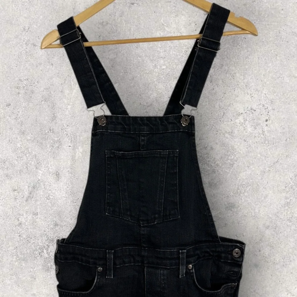 Naked Famous‎ Japanese Denim Black Overalls Womens Size Medium Canada Made Jeans - Picture 8 of 16
